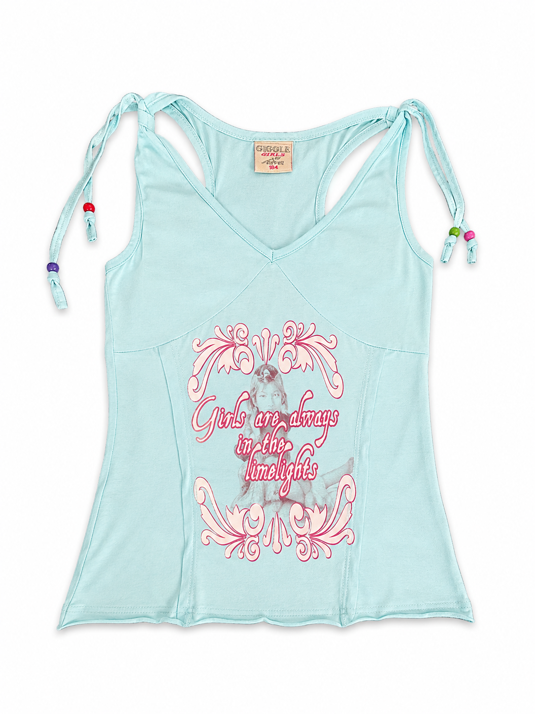 Grunge Y2K turquoise Graphic tank top – WHIMSIE