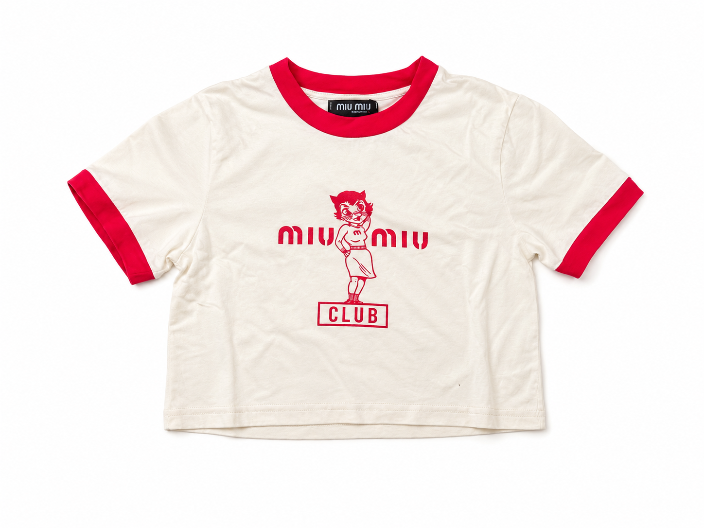 Miumiu club crop tee – WHIMSIE