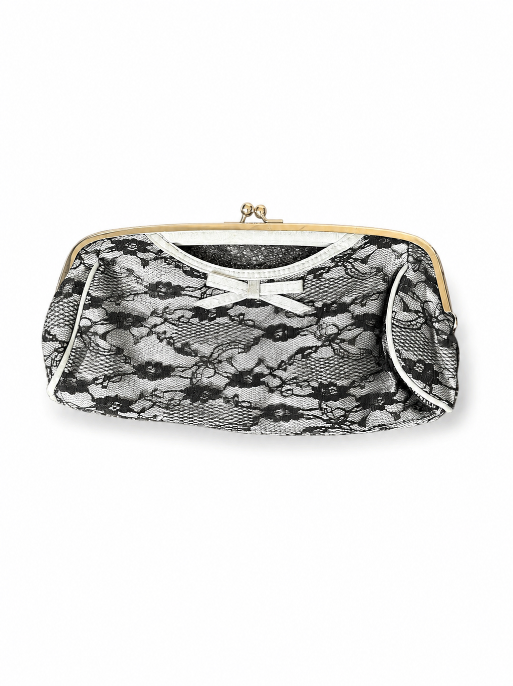 New Look Black Lace Clutch Bag