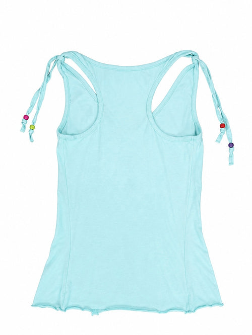 Grunge Y2K turquoise Graphic tank top