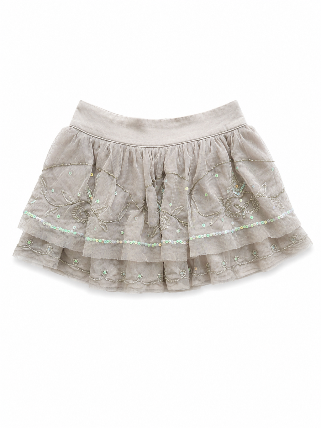 Grey Glitter Skirt