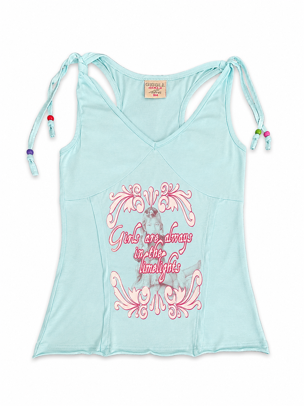 Grunge Y2K Turquoise Graphic Tank Top