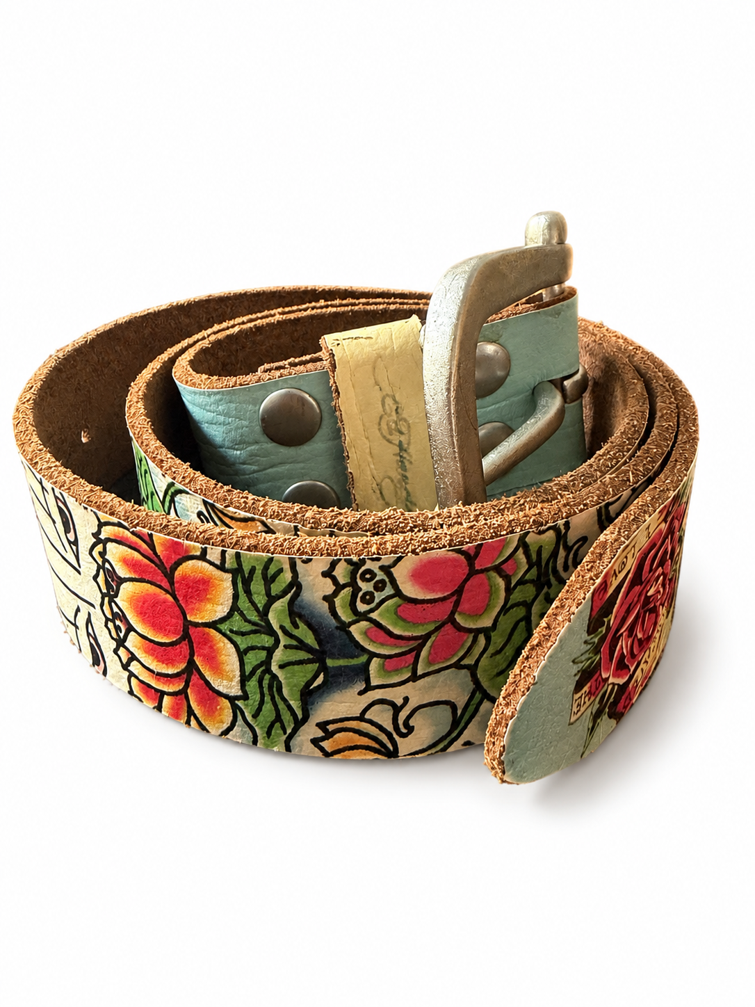 Vintage Ed Hardy Real Leather Belt (28in)